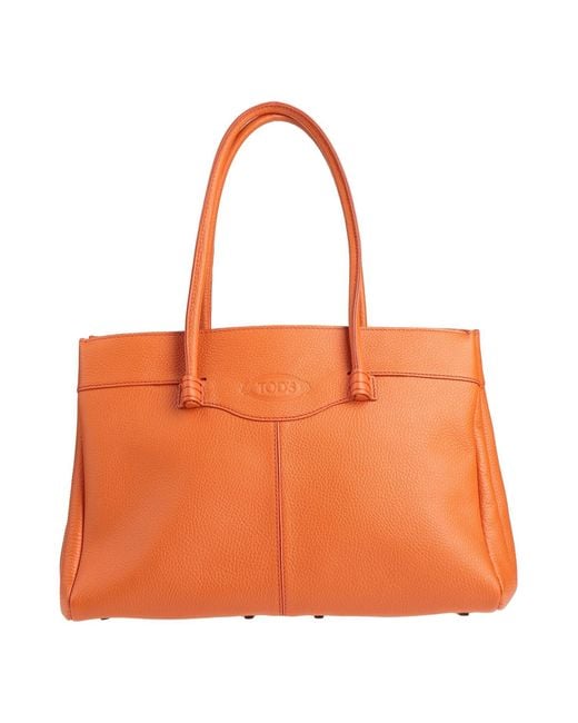 Tod's Orange Handbag Leather