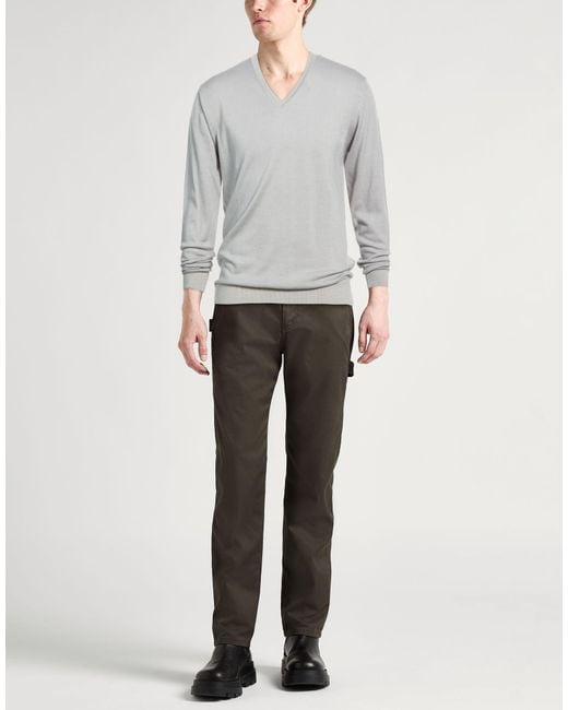 Daniele Fiesoli Gray Sweater Merino Wool for men