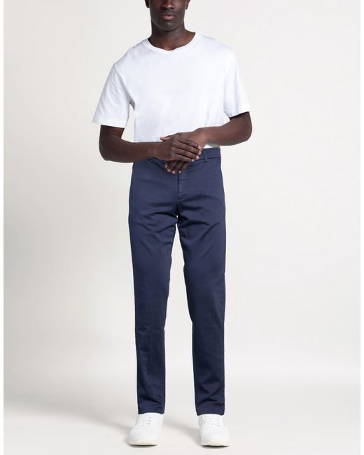 Marco Pescarolo Blue Pants Cotton, Elastane for men