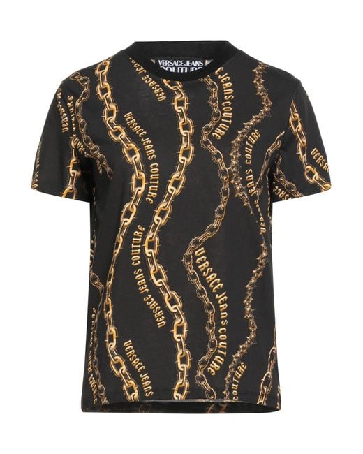 Versace Jeans Couture Black T-Shirt Cotton