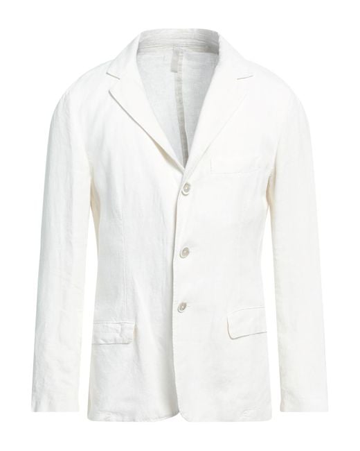 120% Lino White Blazer Linen for men