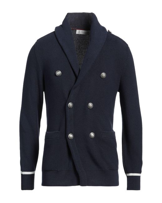 Brunello Cucinelli Strickjacke in Blue für Herren