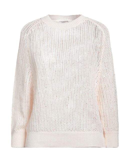 Peserico White Sweater Cotton, Polyester