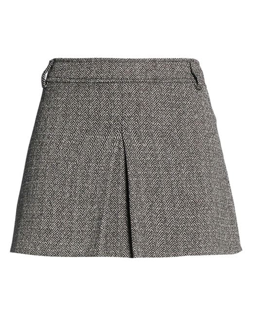 ViCOLO Gray Shorts & Bermuda Shorts Polyester, Viscose, Elastane
