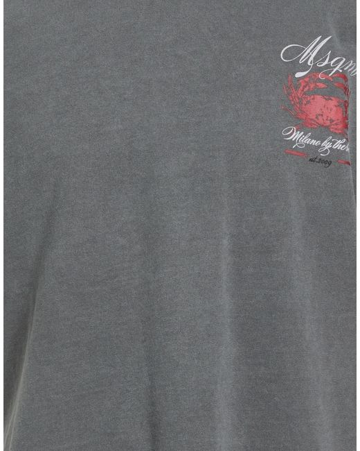 MSGM Gray T-Shirts for men