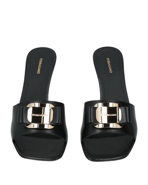 Ferragamo Black Sandals