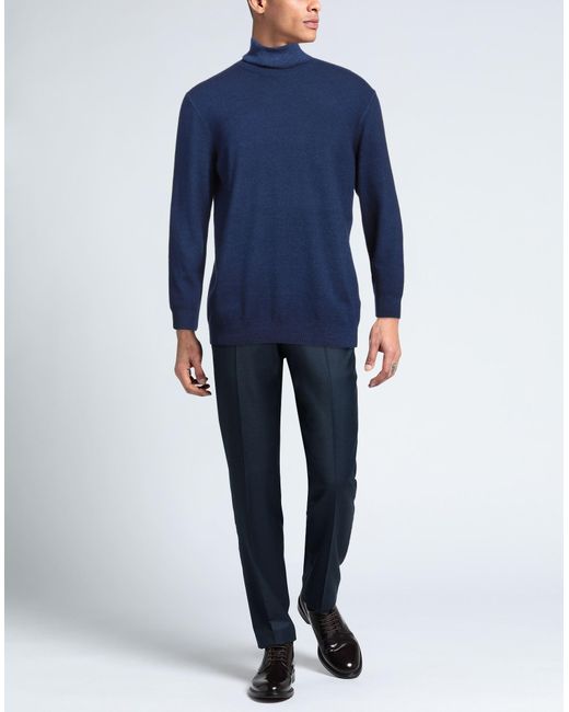 +39 Masq Blue Turtleneck Merino Wool, Cashmere for men