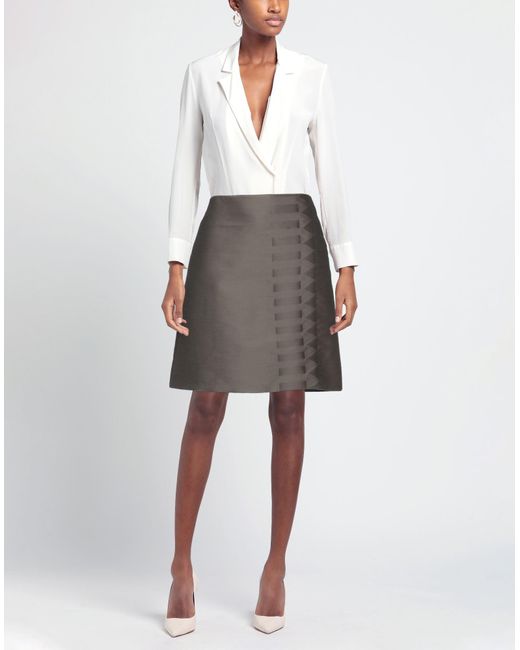 Agnona Gray Mini Skirt