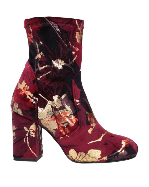 Pollini Red Ankle Boots