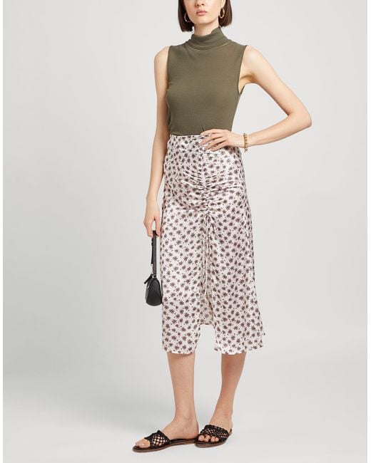Maje White Midi Skirt