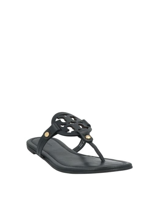Tory Burch Black Thong Sandal Leather