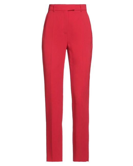 Max Mara Red Pants Triacetate, Polyester