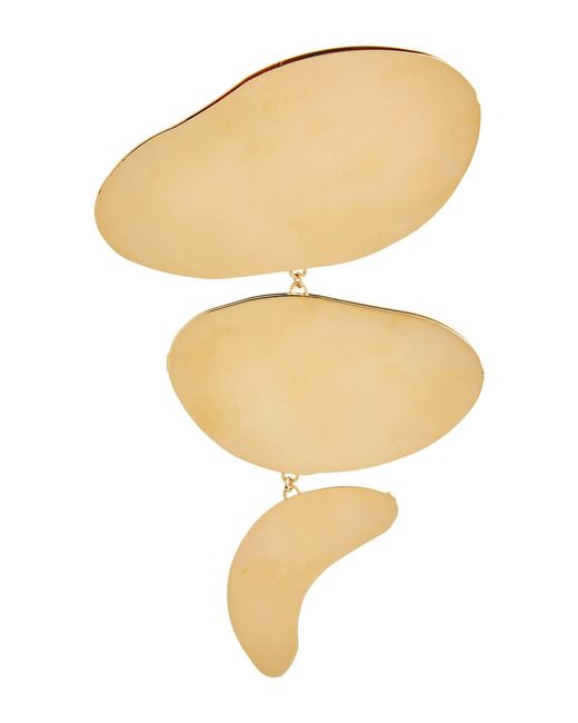 Jil Sander Metallic Brooch Brass