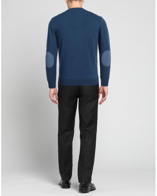 THOMAS REED Blue Sweater Merino Wool for men