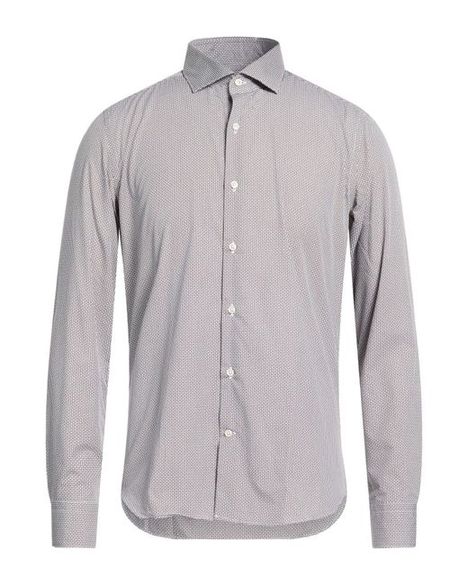 Ghirardelli Gray Shirt Cotton for men