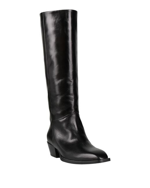 Alysi Black Boot Leather