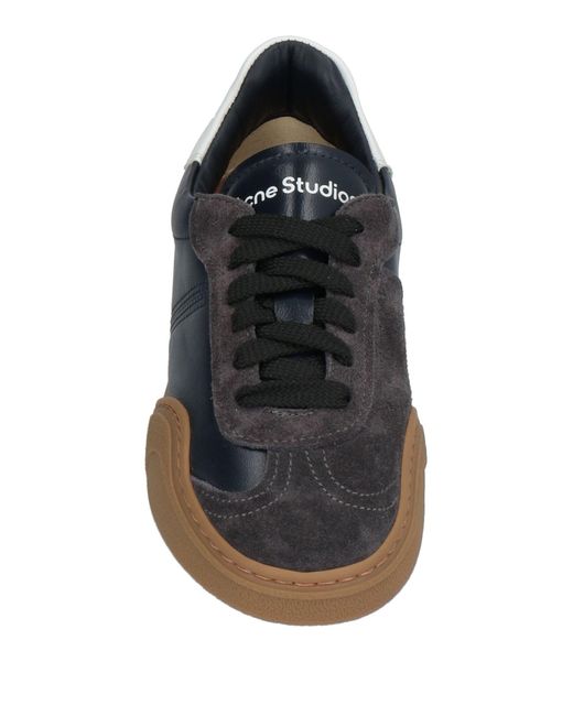 Acne Blue Charcoal Sneakers Leather