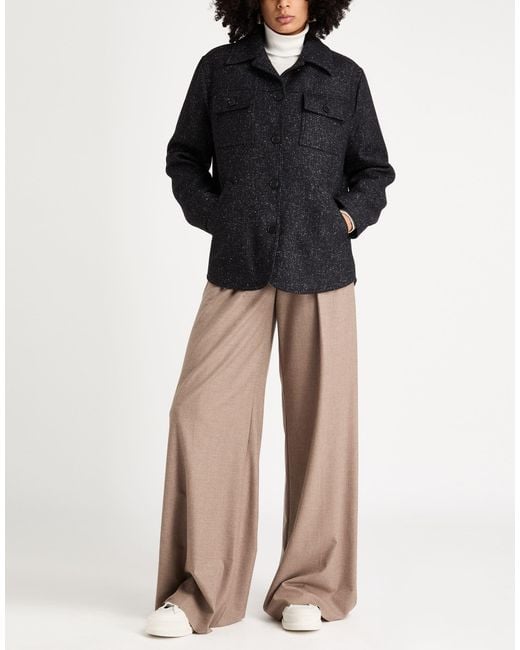 Lardini Black Jacket Wool, Silk