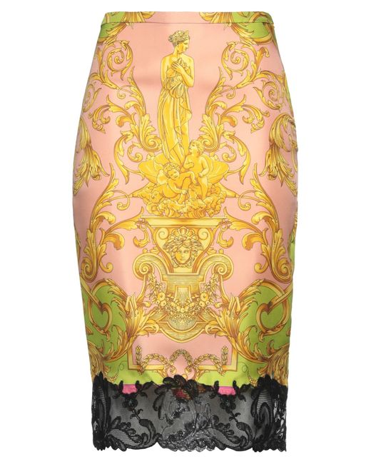 Versace Yellow Midi Skirt