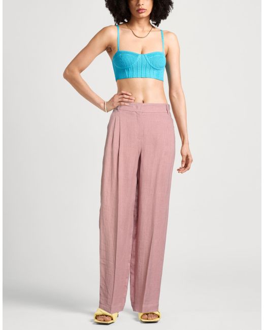 Max Mara Pink Pants Linen