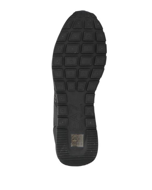 EA7 Black Sneakers Polyester, Polyurethane for men