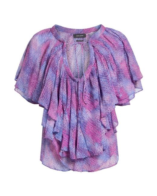 Isabel Marant Purple Top Silk
