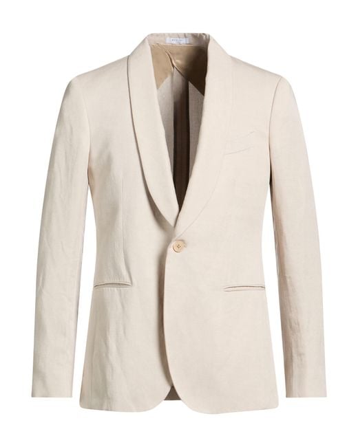 Boglioli Natural Cream Blazer Lyocell, Linen for men
