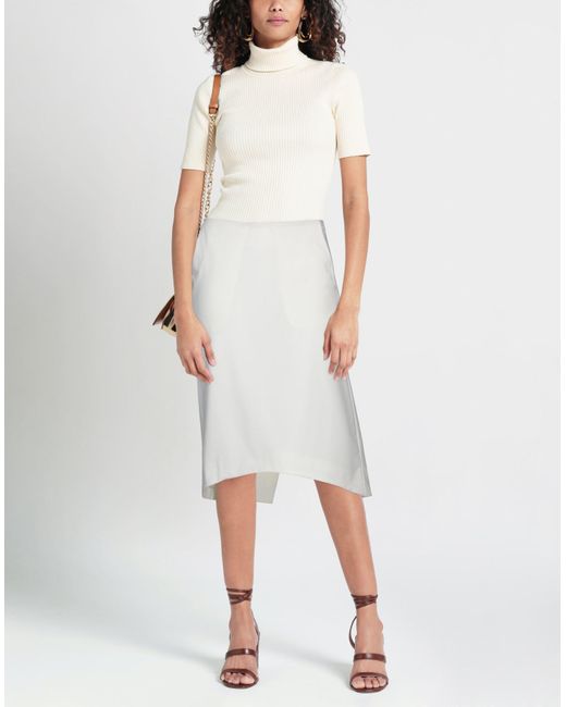 Lorena Antoniazzi White Midi Skirt