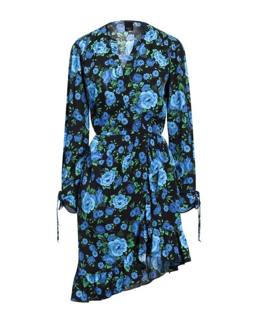 Pinko Blue Mini Dress Polyester