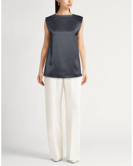 Jil Sander Blue Top Viscose, Silk