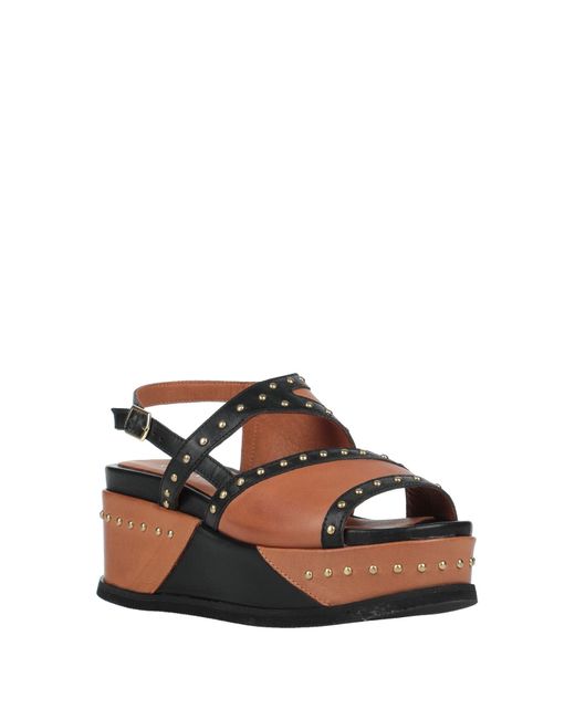 CafeNoir Brown Sandals Soft Leather