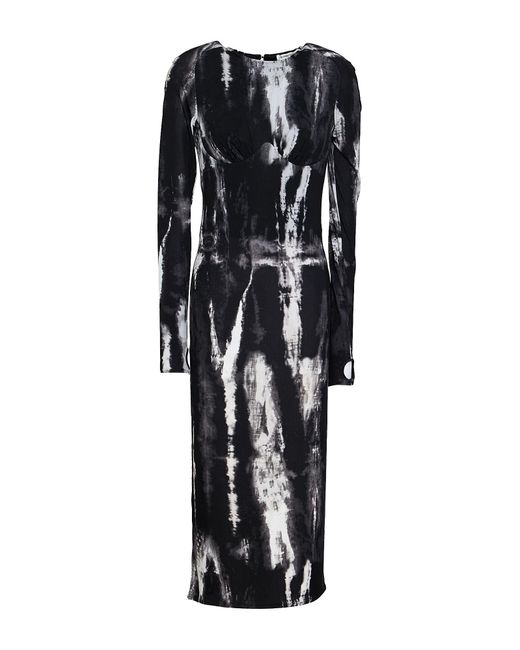ALESSANDRO VIGILANTE Black Midi-Kleid