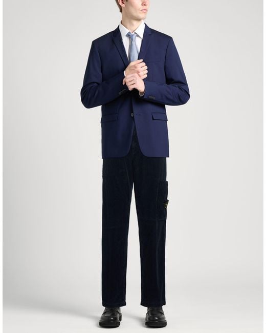 Stone Island Blue Midnight Pants Cotton for men