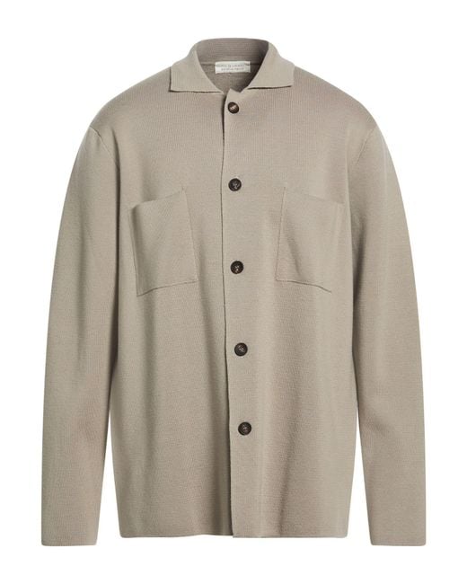 FILIPPO DE LAURENTIIS Gray Cardigan Merino Wool for men