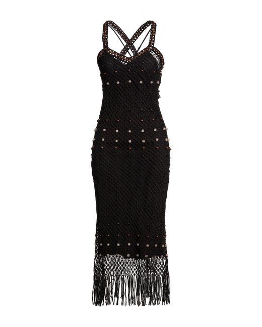 Wales Bonner Black Maxi Dress Cotton