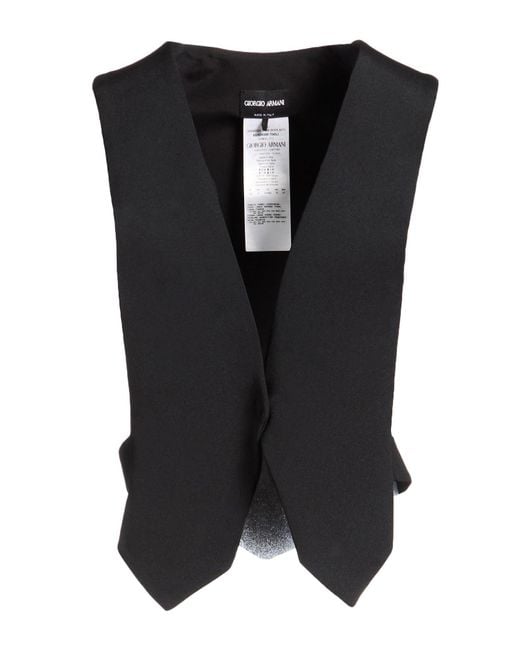 Giorgio Armani Black Tailored Vests