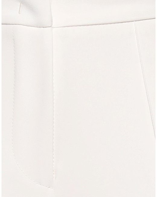 hinnominate White Ivory Pants Polyester, Elastane