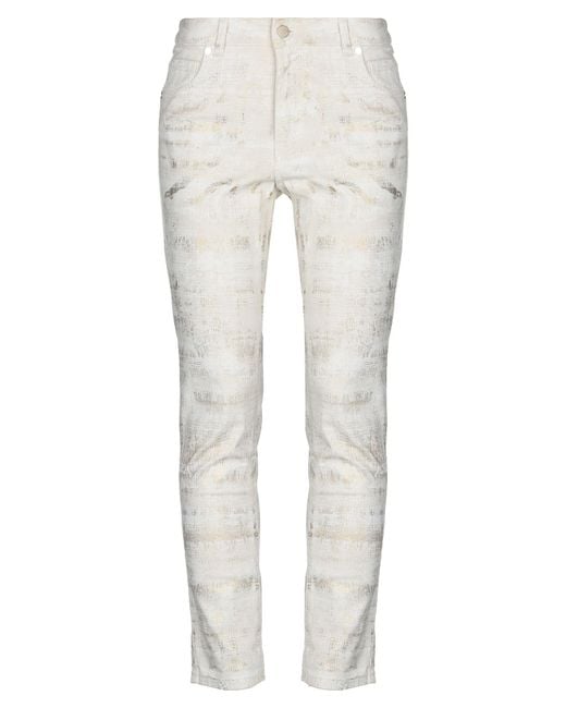 Marani Jeans White Pants Cotton, Elastane