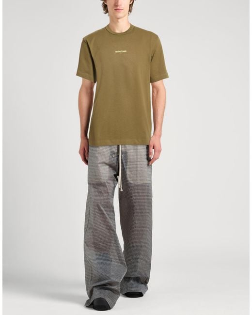 Helmut Lang Green Military T-Shirt Cotton for men