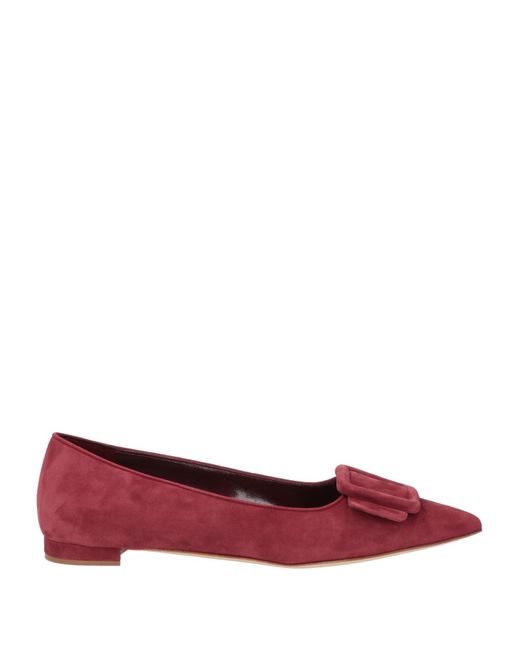 Manolo Blahnik Red Ballerina