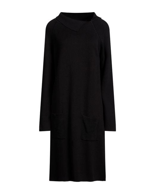 Diana Gallesi Black Midi Dress Cotton, Viscose, Polyamide, Elastane