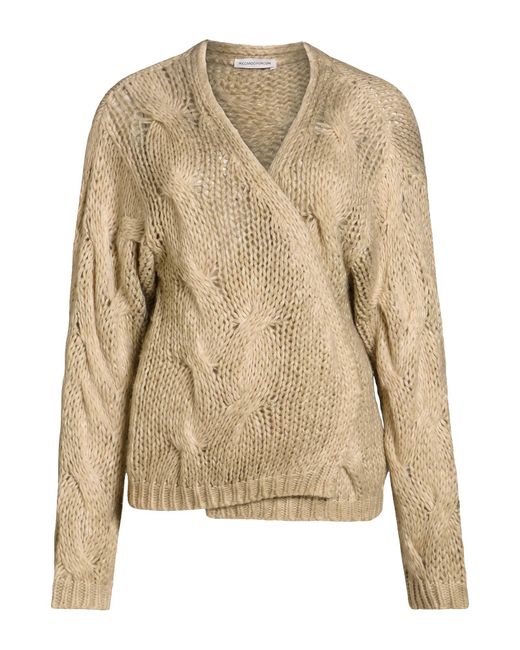 Riccardo Forconi Natural Khaki Cardigan Polyester, Wool, Acrylic