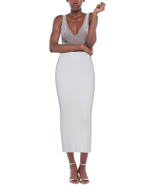 MM6 by Maison Margiela White Light Maxi Skirt Viscose, Polyester