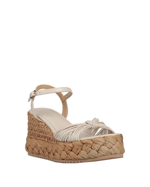 Emanuélle Vee Natural Espadrilles Leather