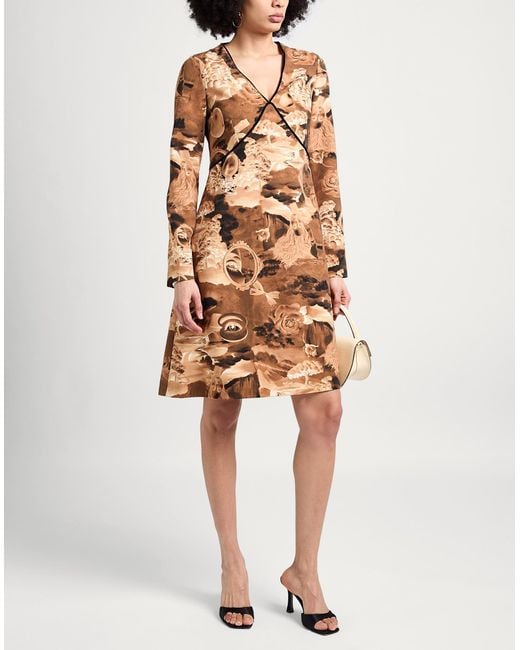 Vivetta Multicolor Camel Midi Dress Polyester, Elastane