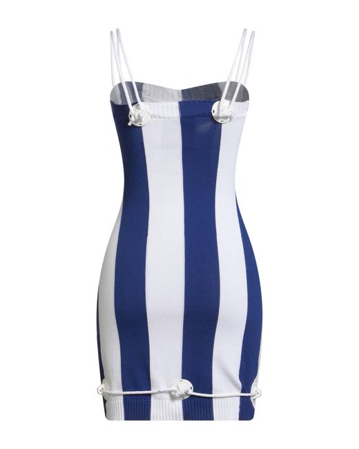 Moschino Blue Couture Mini Dress Cotton, Polyamide