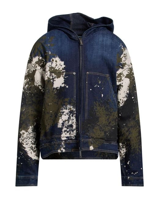 DSquared² Blue Denim Outerwear Cotton, Elastane for men