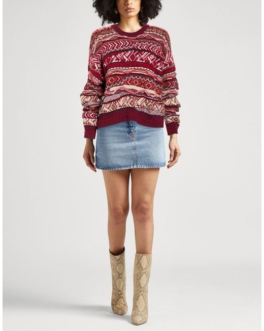 Laneus Red Burgundy Sweater Polyamide, Alpaca Wool, Polyacrylic, Textile Fibers, Virgin Wool