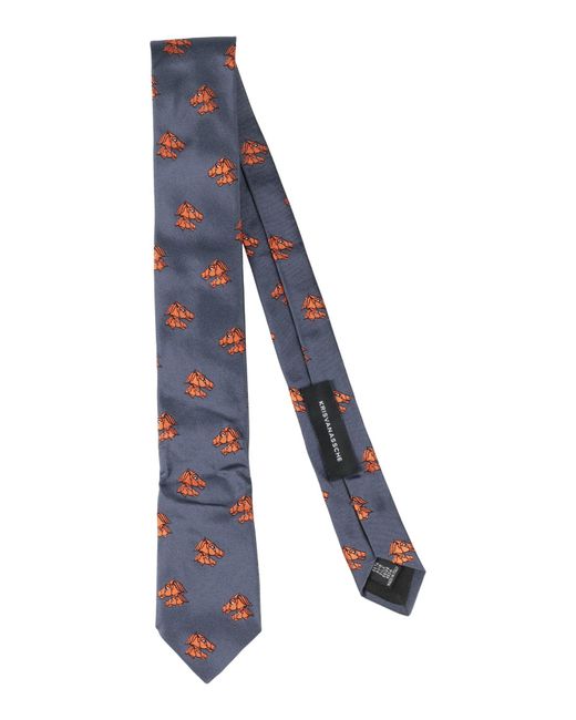 Kris Van Assche Blue Ties & Bow Ties Silk for men