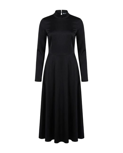 Grifoni Black Midi Dress Viscose, Elastane